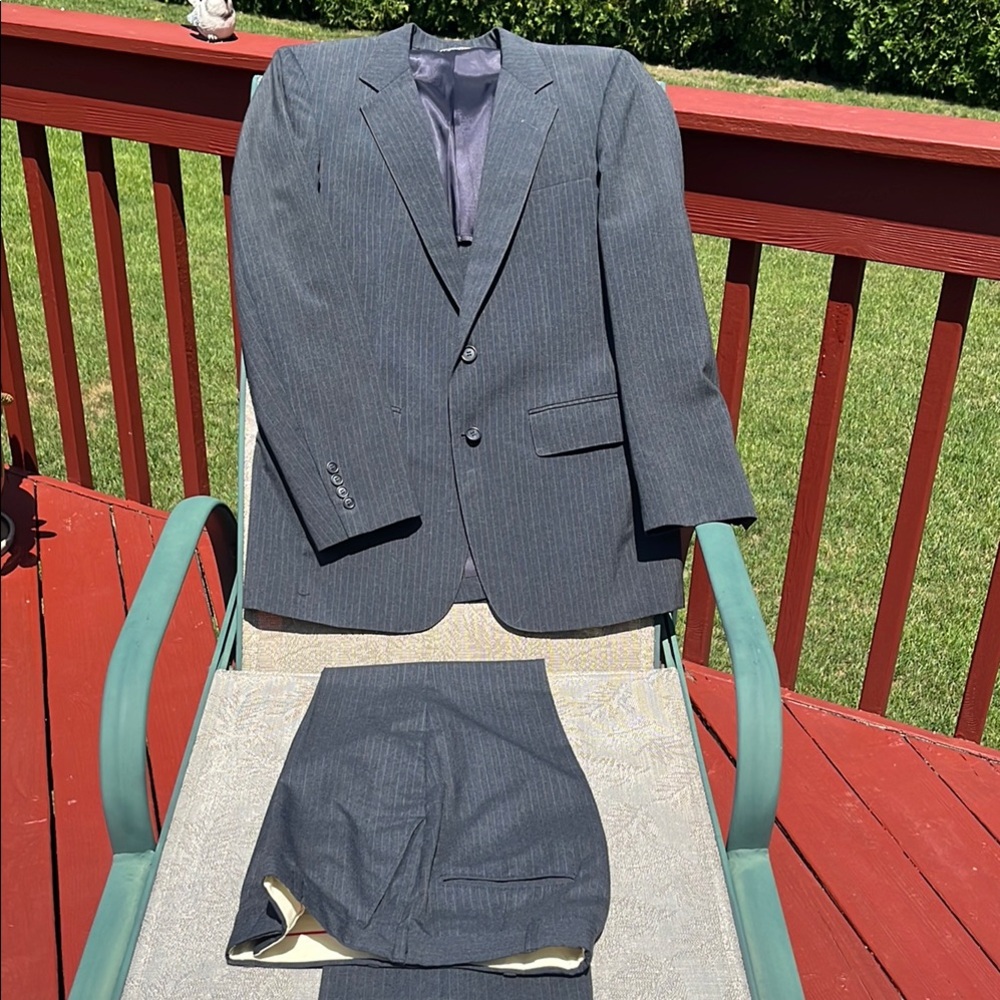 Men's Gray Pinstripe Suit